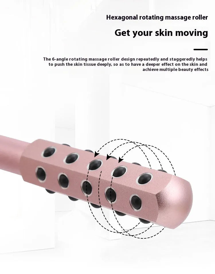 Germanium particles beauty massage roller instrument for facial and eye treatments