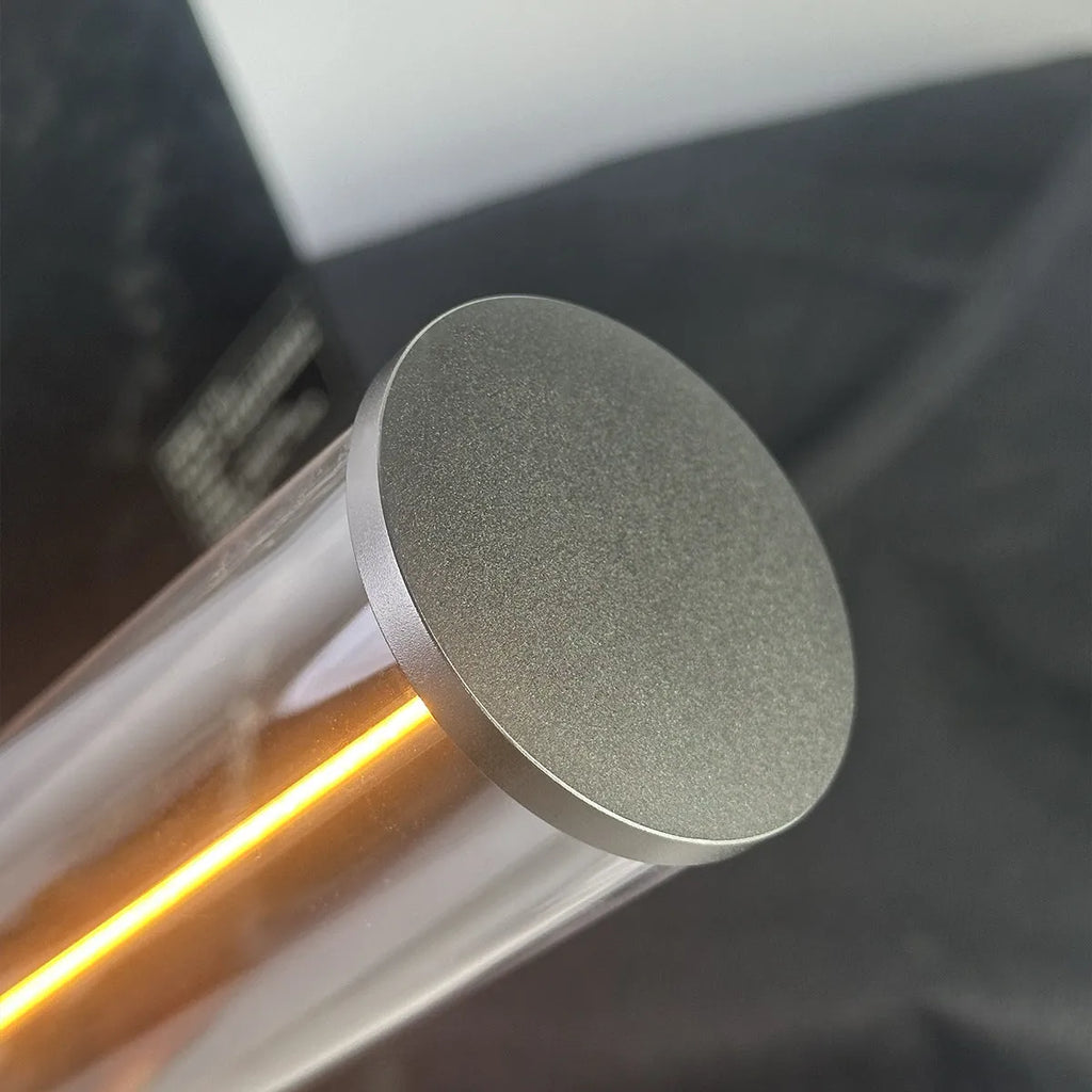 Modern glass LED night light with magnetic base and USB charging cable