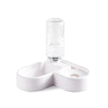 White plastic pet water fountain for cats and dogs with quiet pump, dimensions 22cm by 26cm by 16cm.