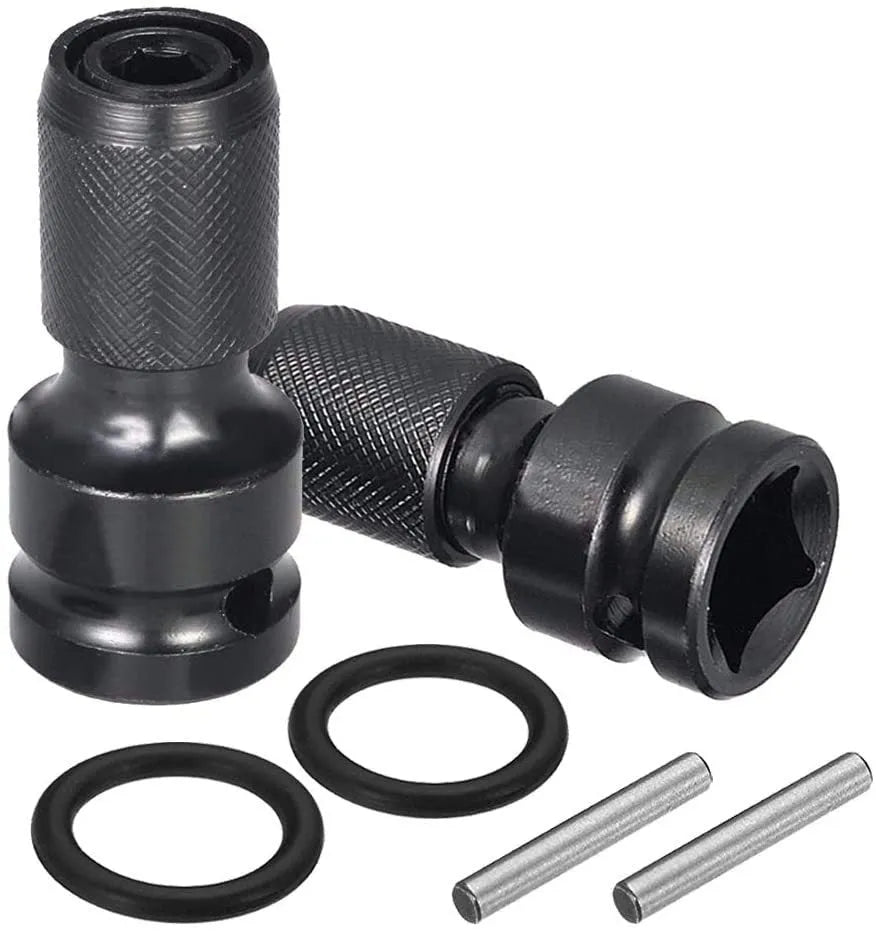 Scaling bit holder with telescopic sleeve showing square turn hexagonal handle and cross-over bit compatibility