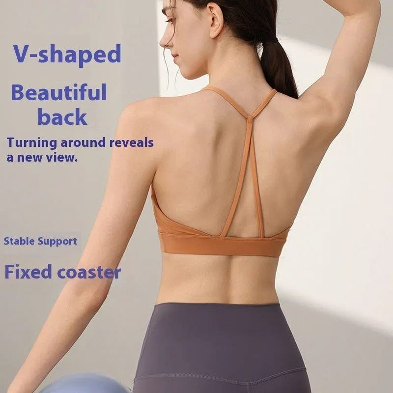 Women's nylon sports vest with fixed double shoulder straps in five colour options