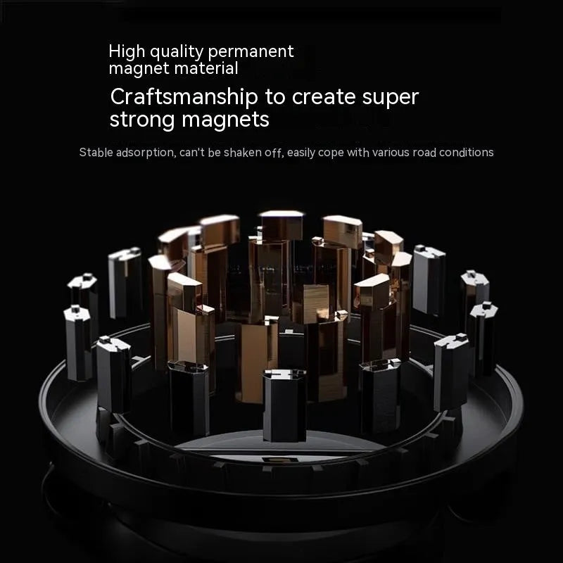 Qian Colour all-metal foldable magnetic car phone mount for dashboard installation