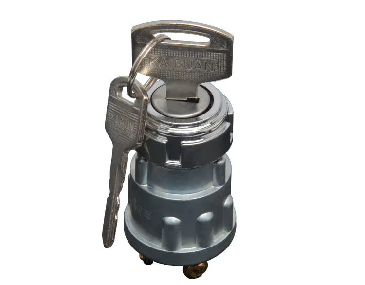 Pure copper car ignition lock with key for truck and forklift ignition switch replacement