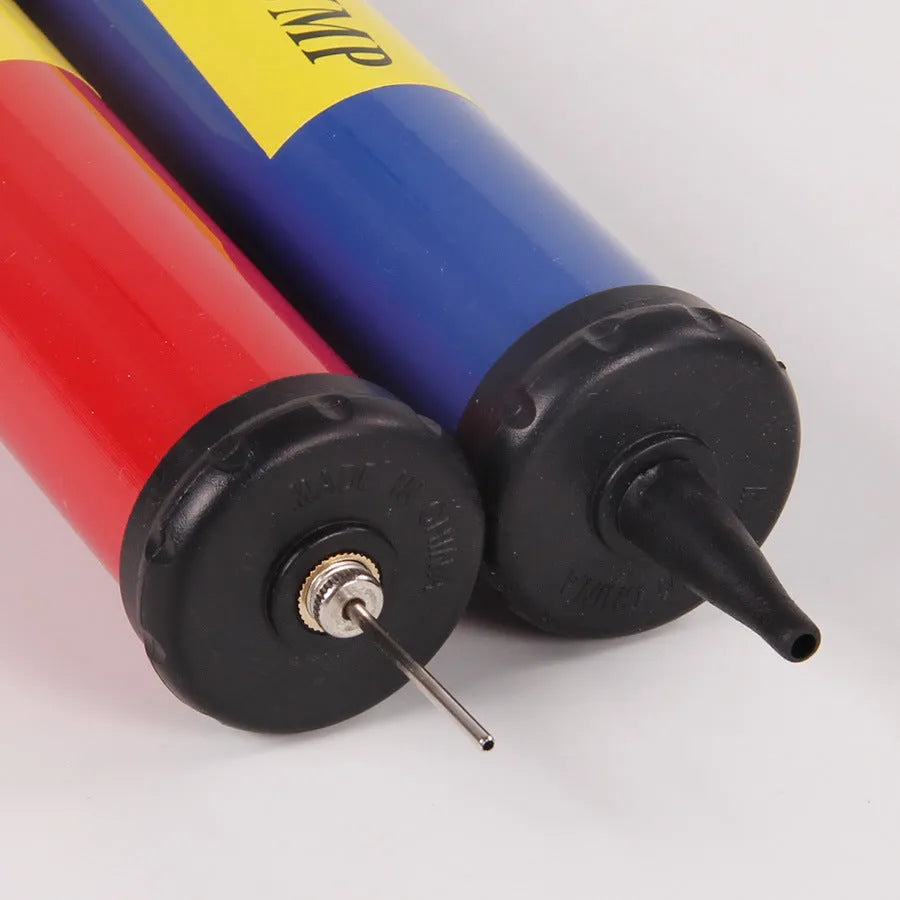 Manual plastic air pump for basketball volleyball football inflation, 20-32cm length in mixed colours