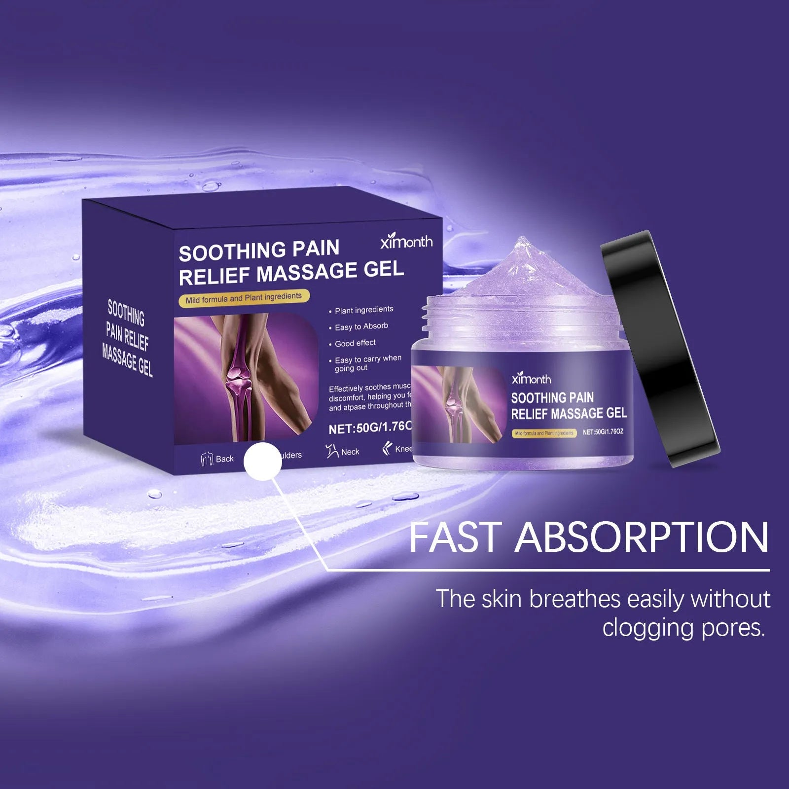 50g jar of herbal body joint care gel for topical muscle and joint application