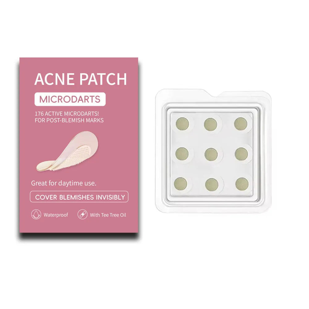 9-piece acne patch pack with individual blister packaging for pimple desalting and closed comedone treatment