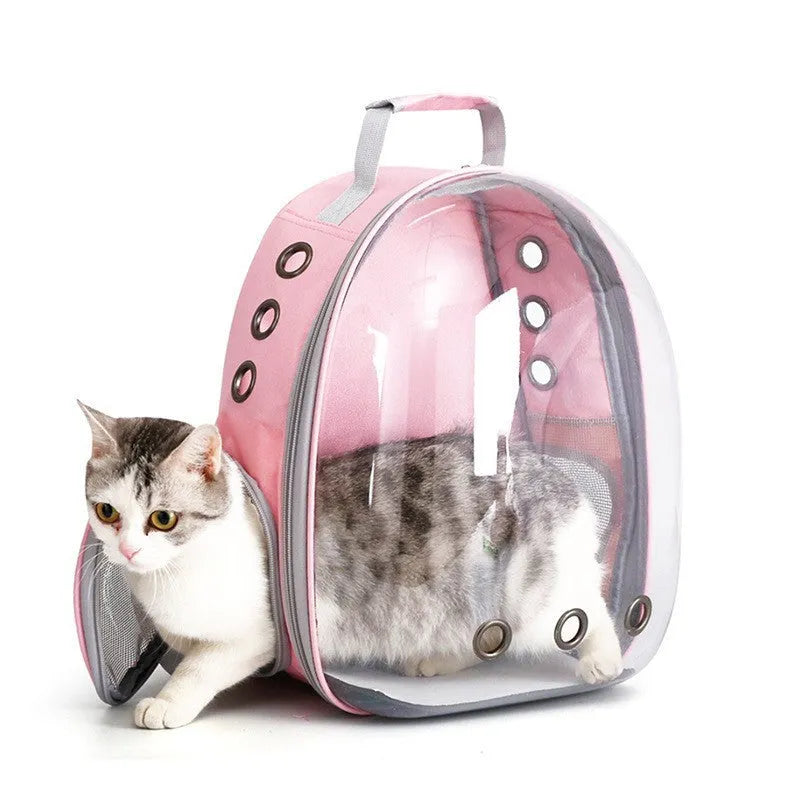 PC plastic pet carrier bag with side opening in medium capacity for cats and small dogs