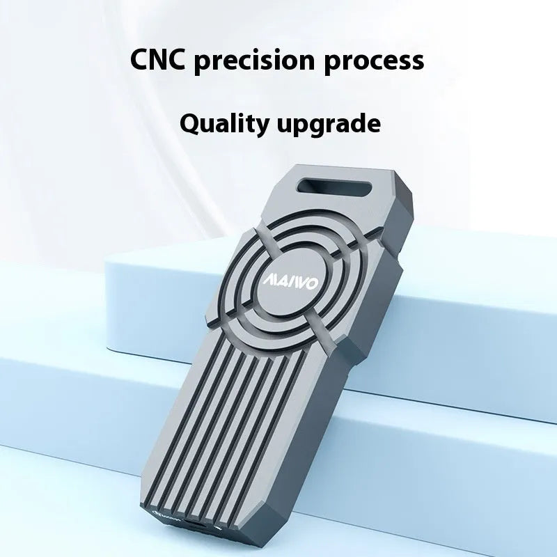 Aluminium USB4 hard disk enclosure for NVMe M2 solid state drives with Thunderbolt 4 compatibility