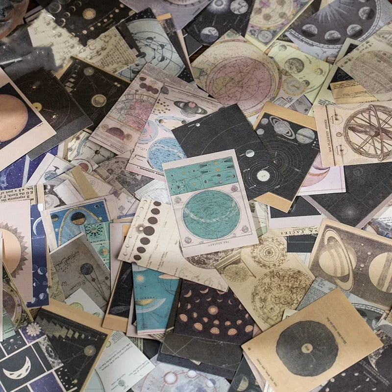 Box of 320 retro style note stickers with double gummed Japanese paper measuring 4cm by 6cm