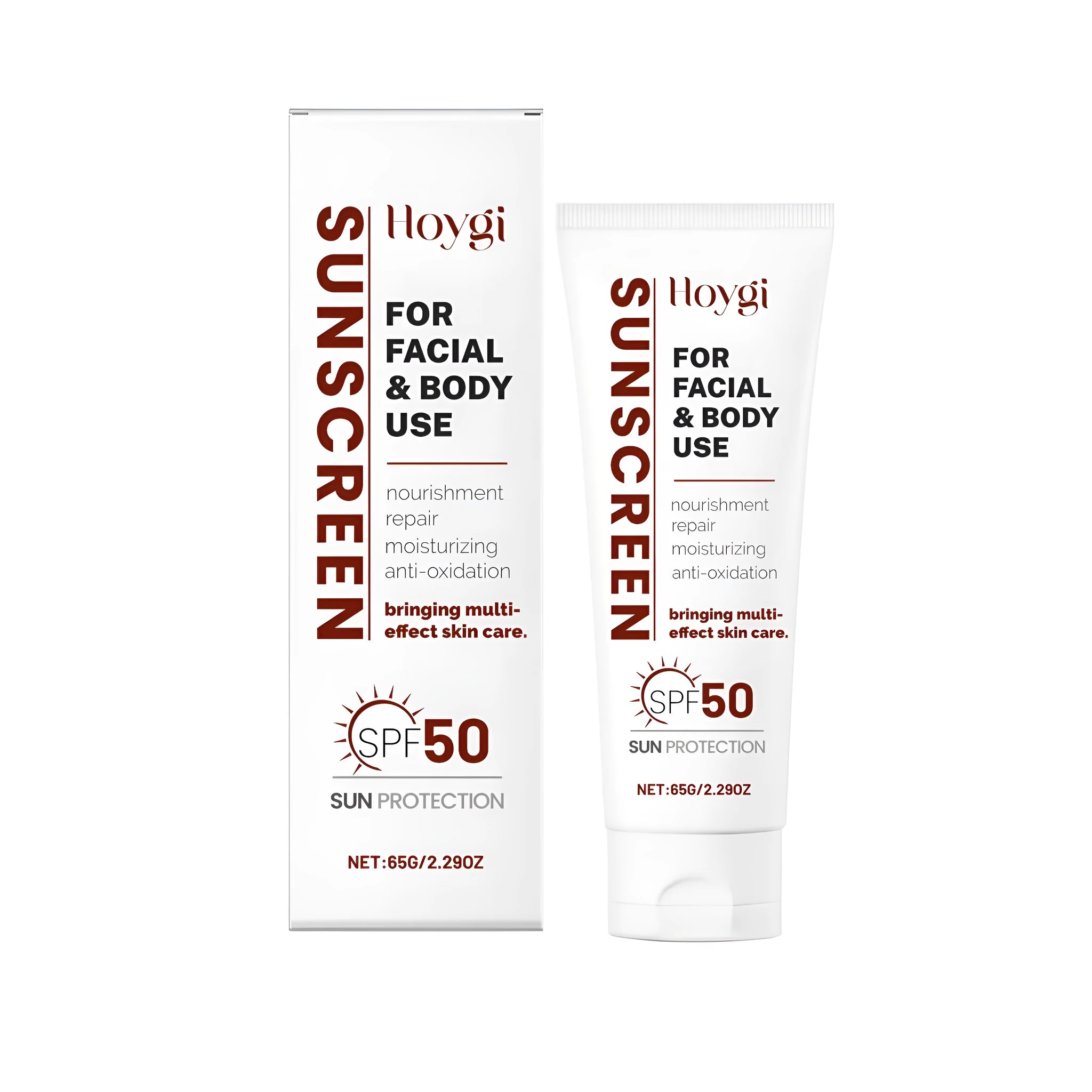 Bovine Fat Sunscreen 65g tube with tallow and mineral UV filters ingredients list shown