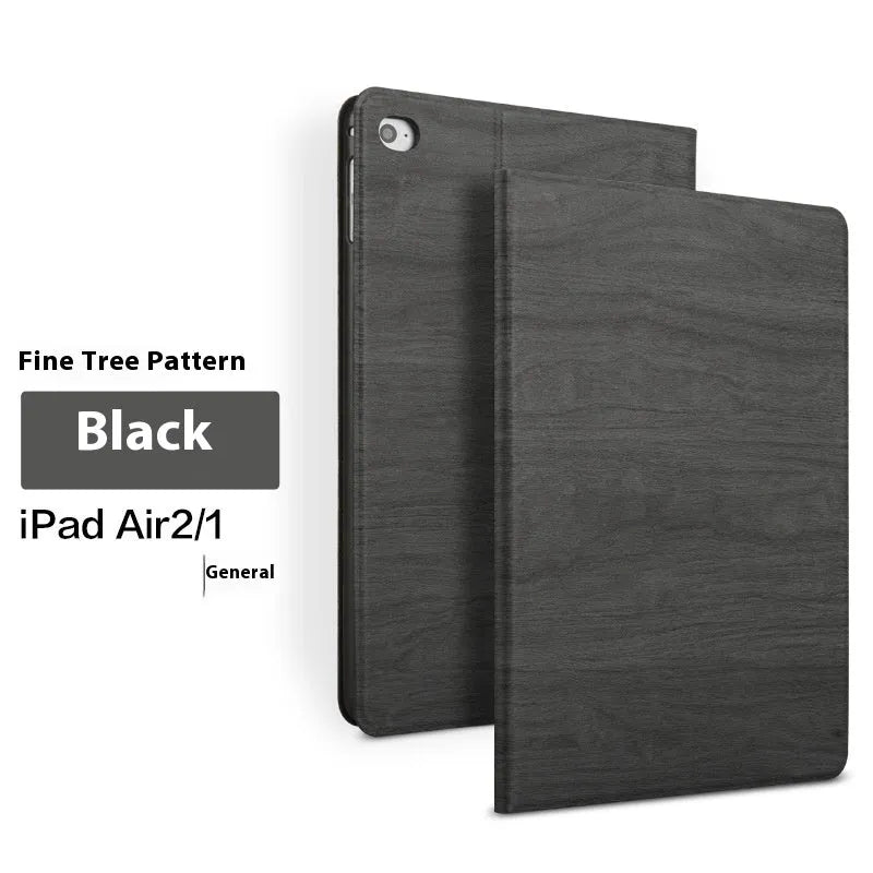 Sapphire blue imitation leather iPad protective cover with integrated sleep bracket stand.