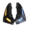 Pair of LED steering lights for Yamaha NMAX155 scooter in blue yellow colour