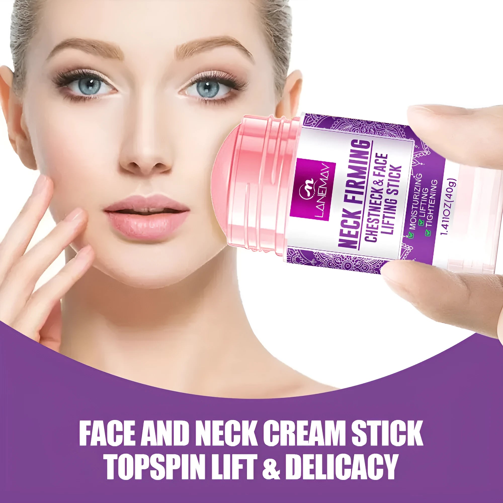 40g jar of neck firming cream for anti-wrinkle, moisturising and brightening skincare