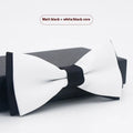 Flat head style bow tie in small plaid pattern measuring 12x6cm for formal wedding and business wear