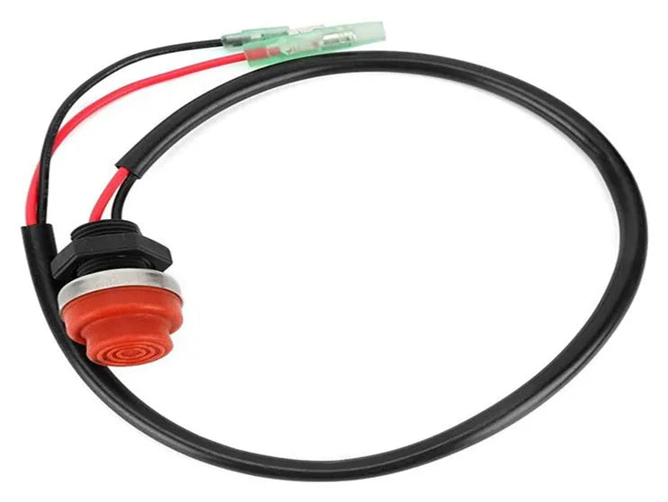 Yamaha marine engine stop switch with rope tether for outboard safety cut-off