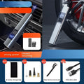 Wireless digital display car air pump with vacuum cleaner function and LED light
