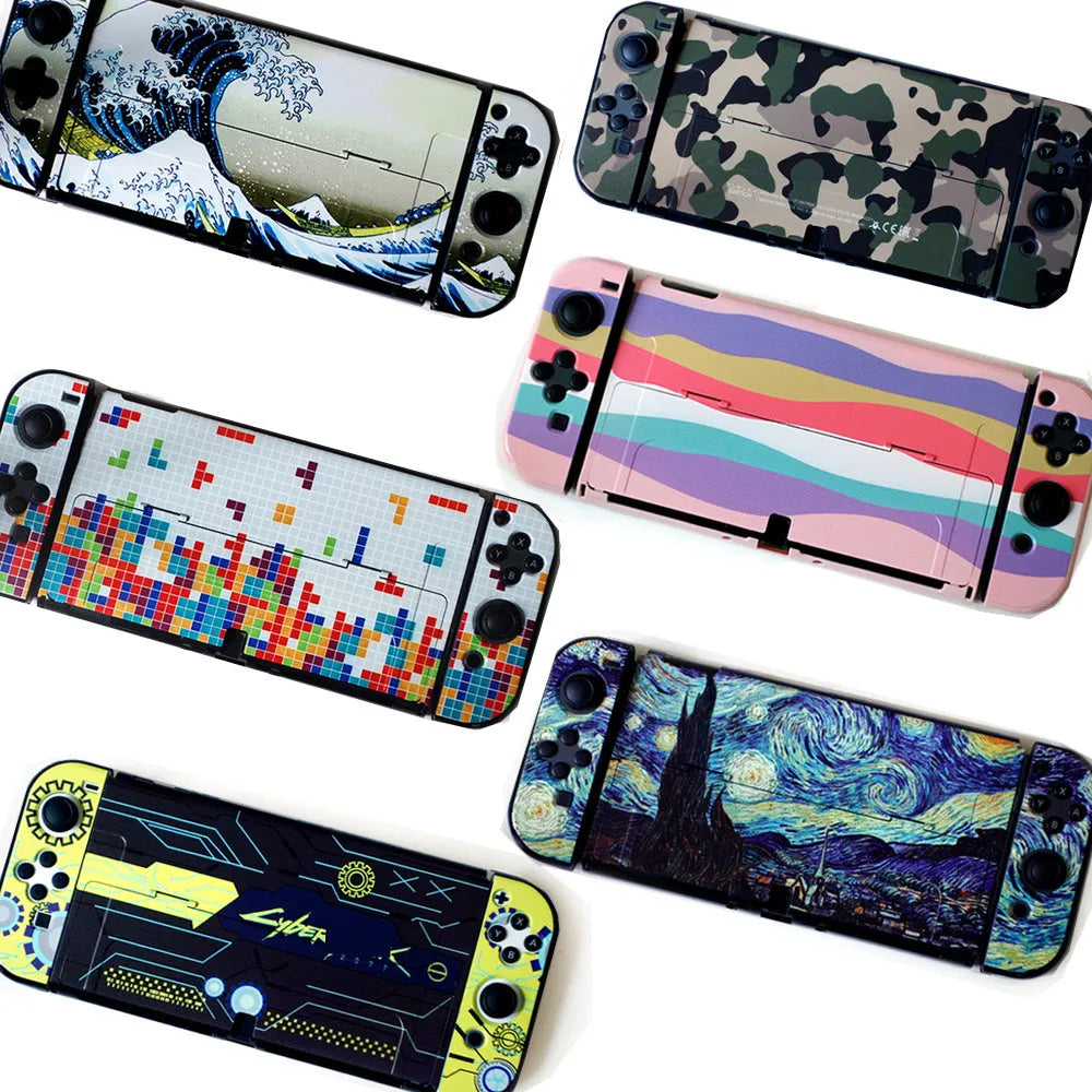 Hard PC protective case for Nintendo Switch OLED console with analogue caps