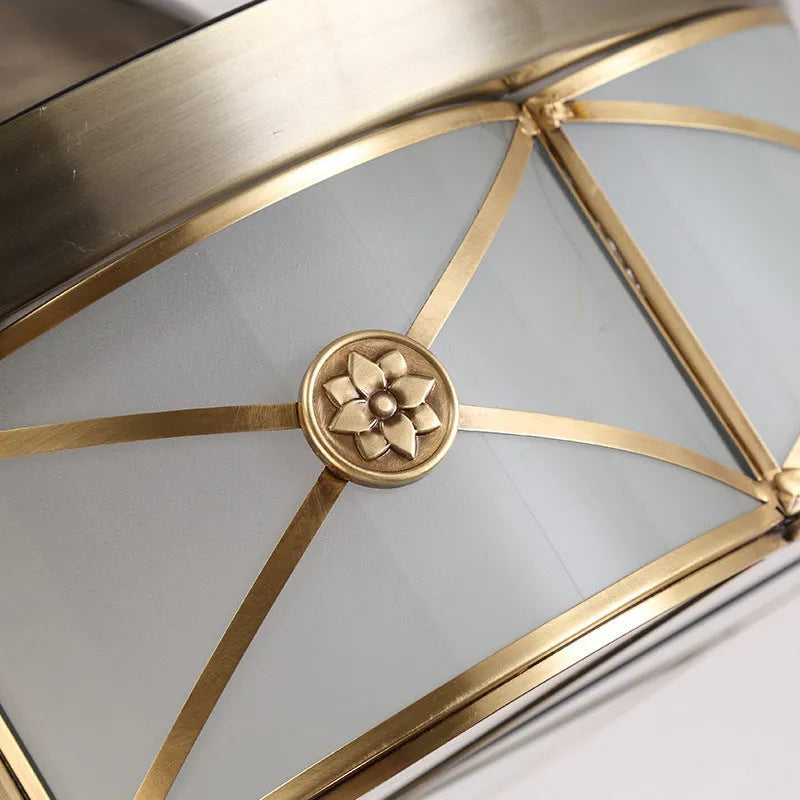 Gold 42 inch ceiling fan light with remote control and invisible PC blades