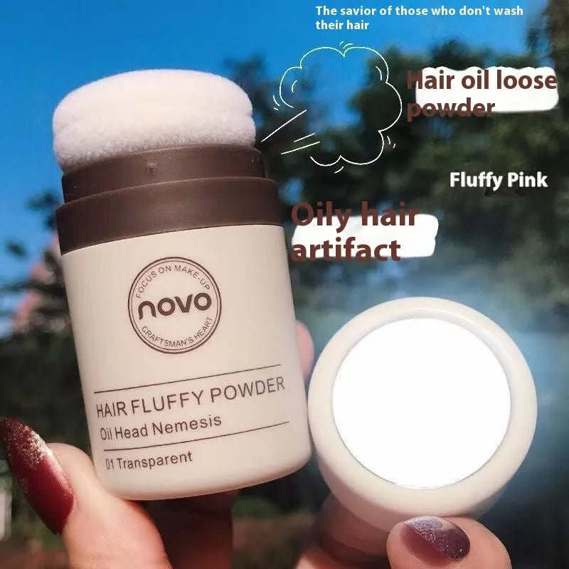 Oil control mattifying powder compact for face and hairline application in natural colour