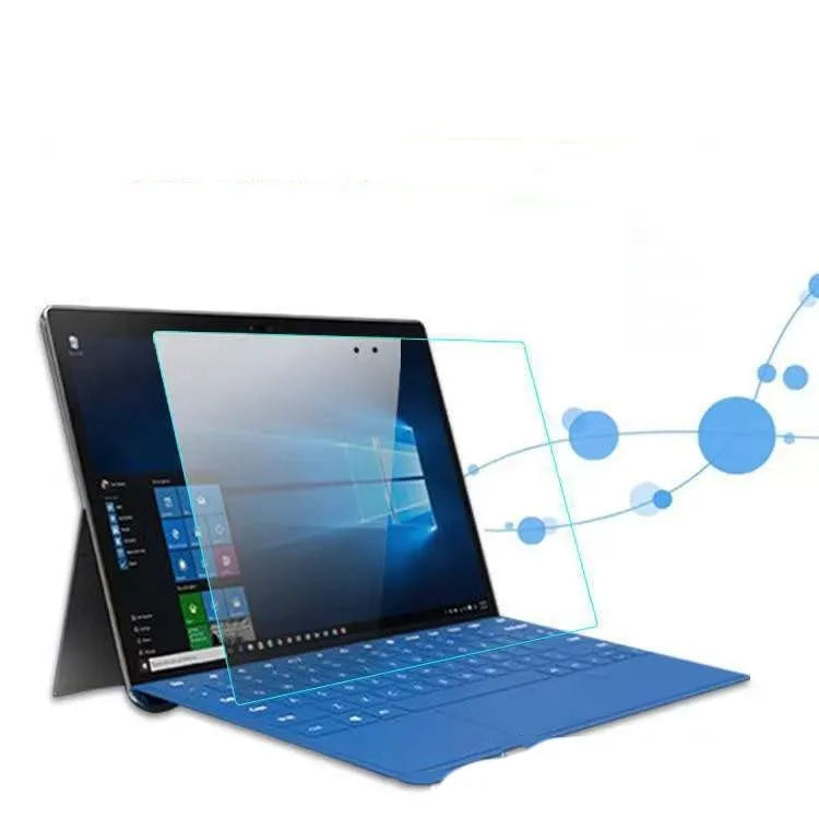 Microsoft Surface tempered glass screen protector with HD straight edge on a display
