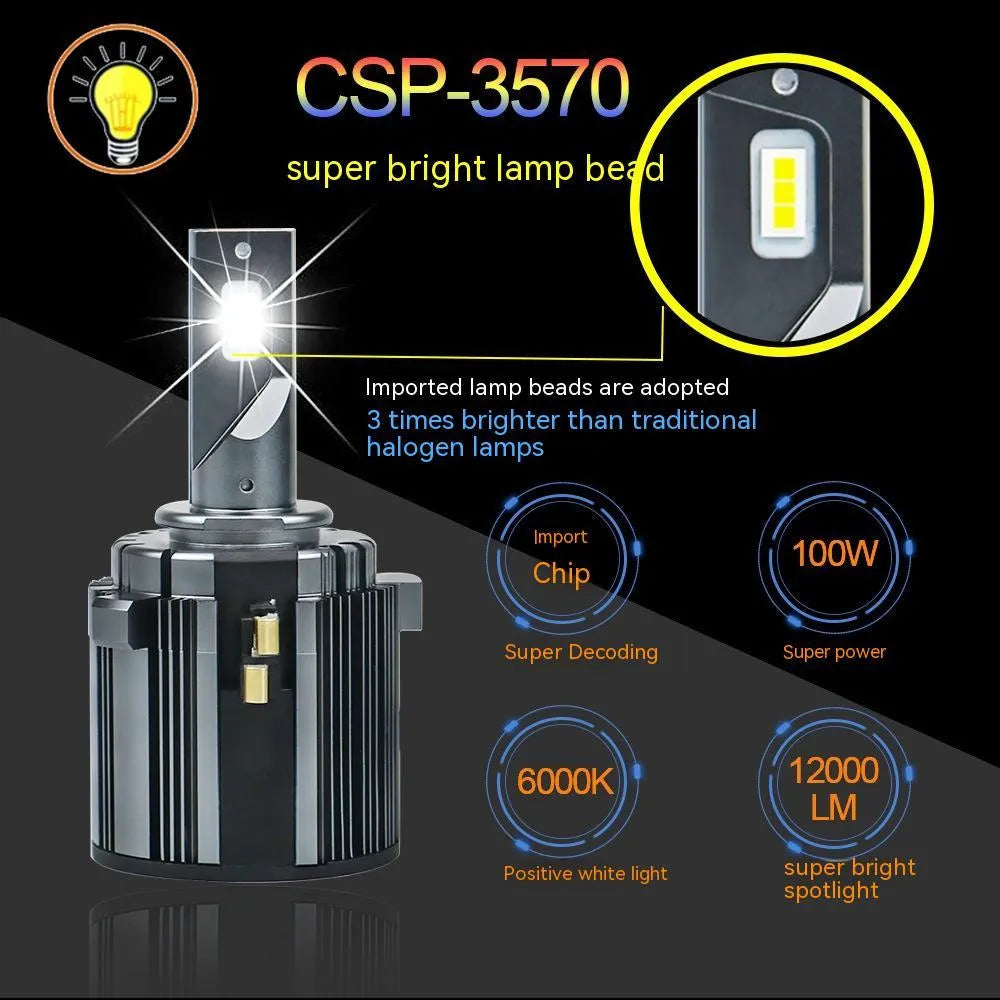 Volkswagen Golf 7 LED low beam headlight bulb with aviation aluminium alloy heatsink
