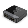 Grey alloy cable separator for HD computer audio and video two-way conversion with television line connection