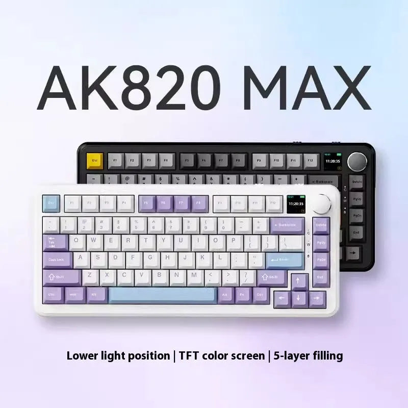 Three-mode mechanical keyboard in black, grey and yellow with wireless connectivity and hot-swap switches