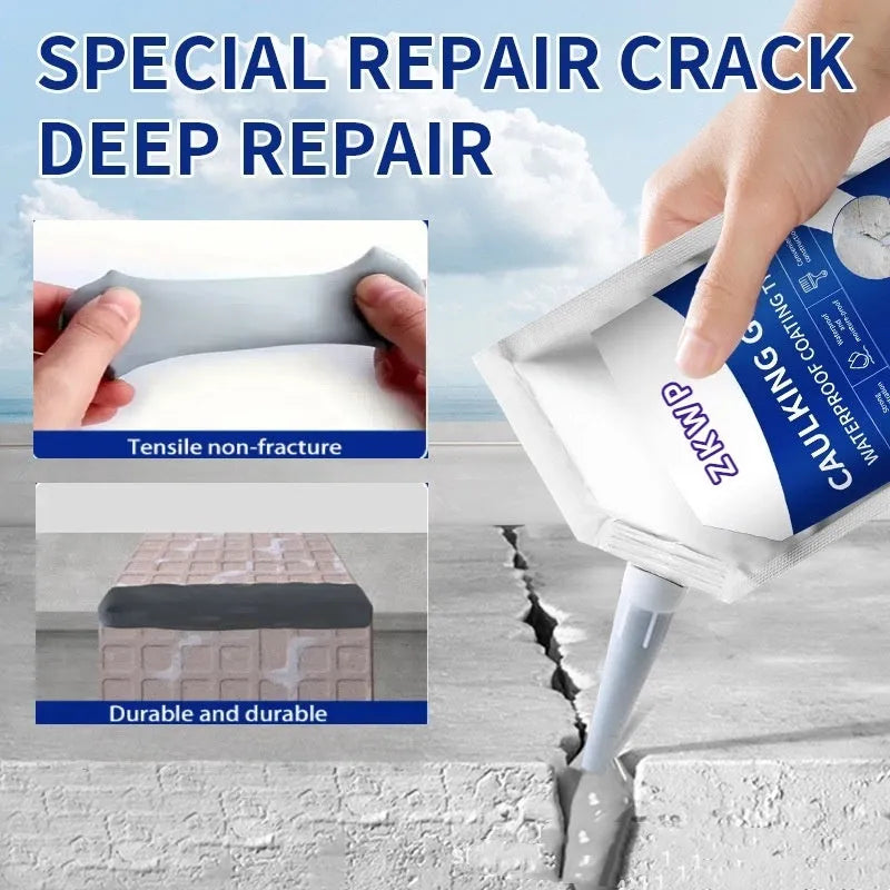 Roof crack bathroom tile acrylic flaky leak-proof sealant 500g with free delivery tool