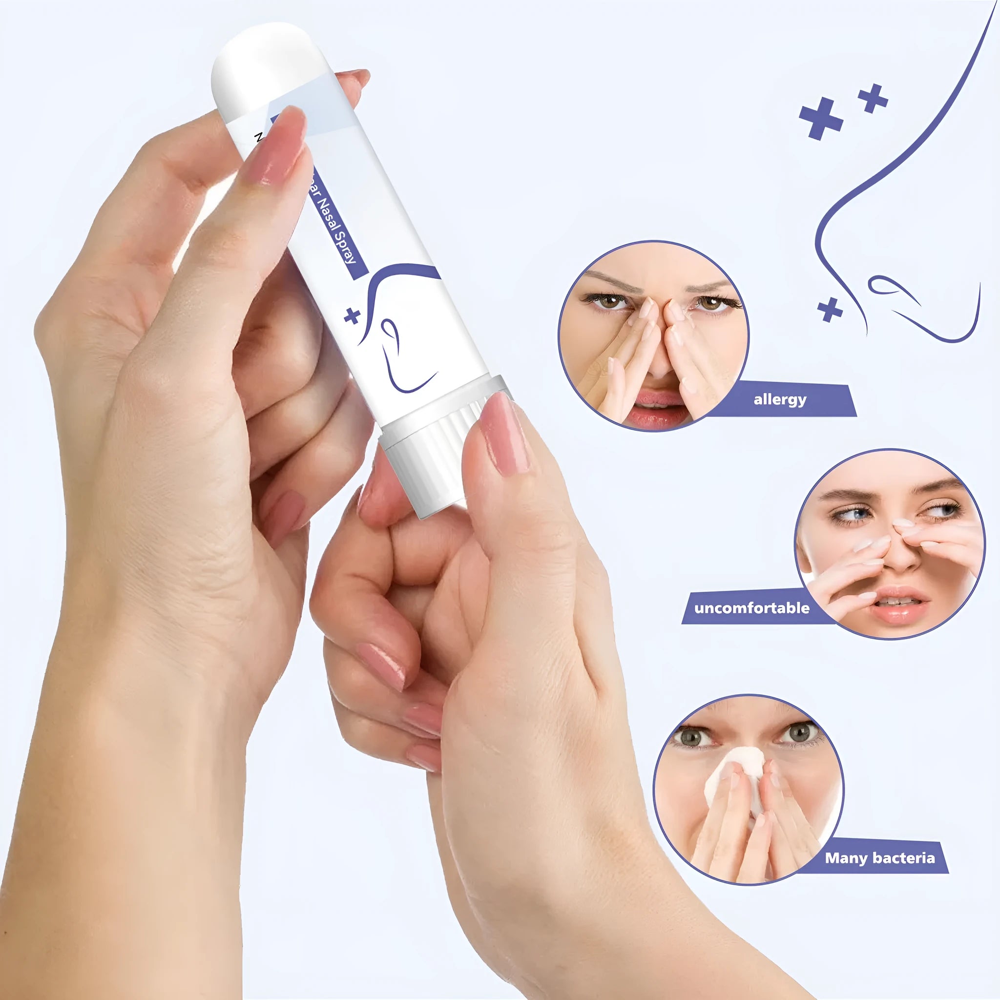Family nose drain plunger suction device for nasal congestion relief, 1G net content.