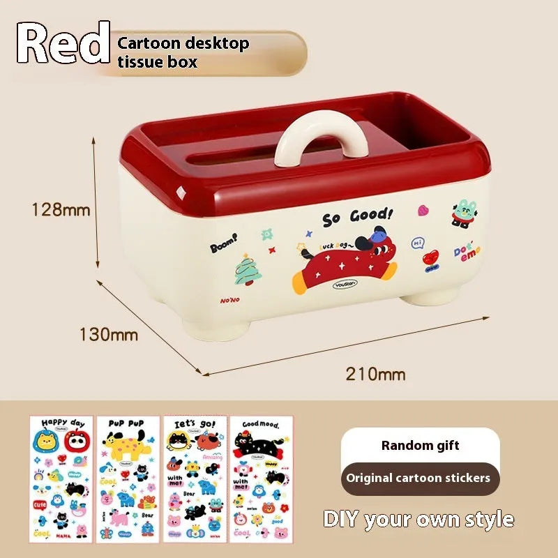 Cartoon style plastic desktop storage organiser with 2L capacity and grid compartments