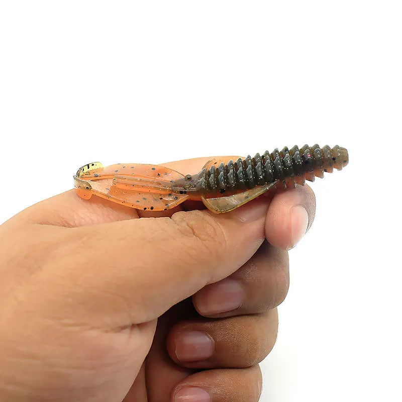 PVC fishing soft bait lure in 8cm or 12cm size with multiple colour options for freshwater and saltwater fishing