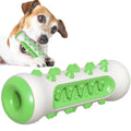 Natural rubber dog dental chew toy with ridges, 15cm long, in blue, green, yellow or black blue