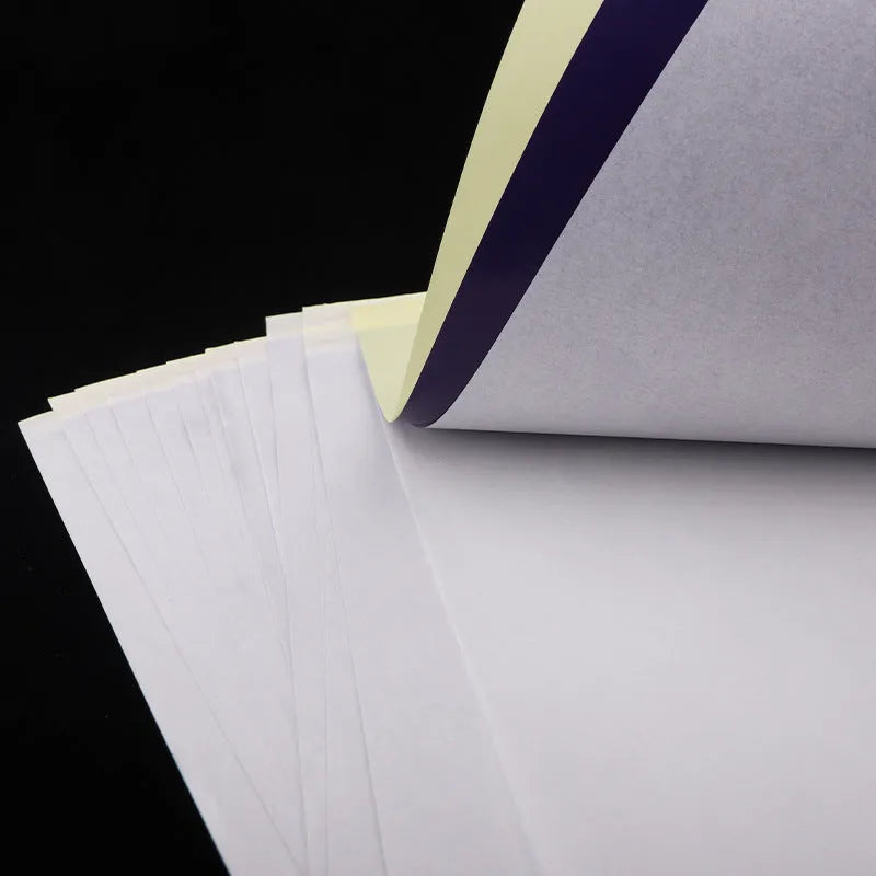 A4 tattoo transfer paper pack with quadruple copy sheets and transfer paste gel for stencil creation