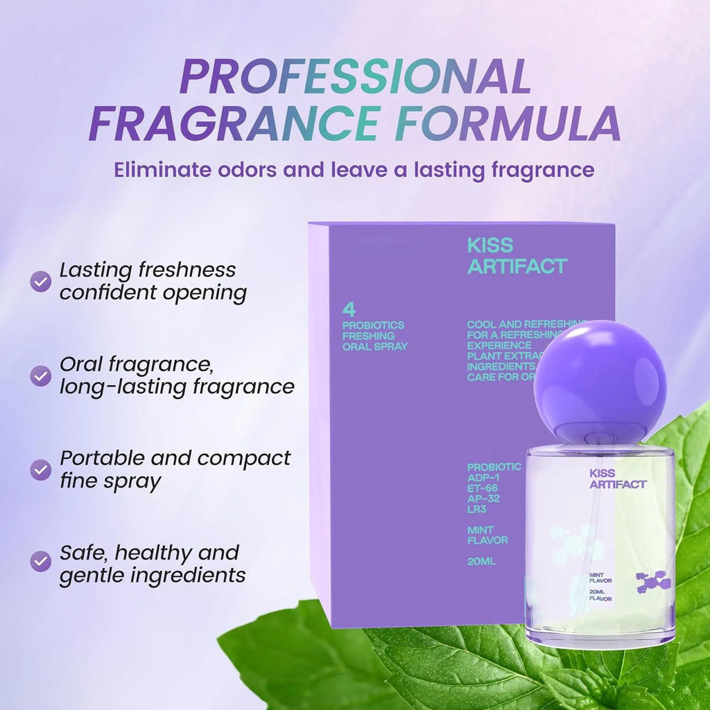 20ml portable oral spray bottle for probiotics and hydration.