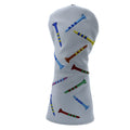 Golf club wooden pole sets in three sizes with black or white colour options