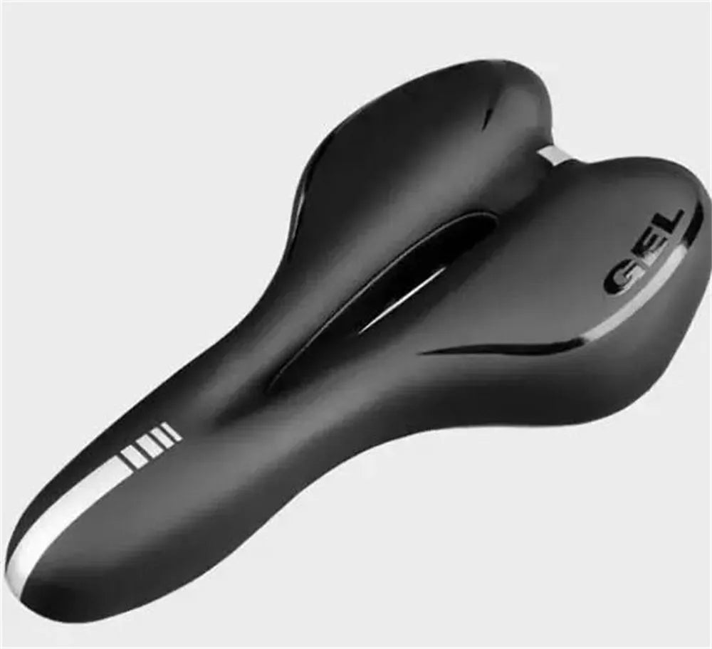 Bicycle saddle cushion with silicone padding, waterproof cover, and installation wrench accessories