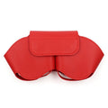 AirPods Max protective case in PU leather, shown in available colours: black, blue, green, red, white.