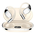 Black Bluetooth sports earphones with hanging ear design and aluminium alloy construction