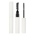 Brush applicator of pink and white eyebrow shaping gel for natural, long-lasting brows.