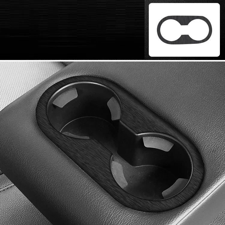 Car interior decorative film sticker kit showing centre console, instrument panel, and trim pieces