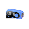 Extra Bass portable mini clock radio in S8 Black colour with USB charging cable