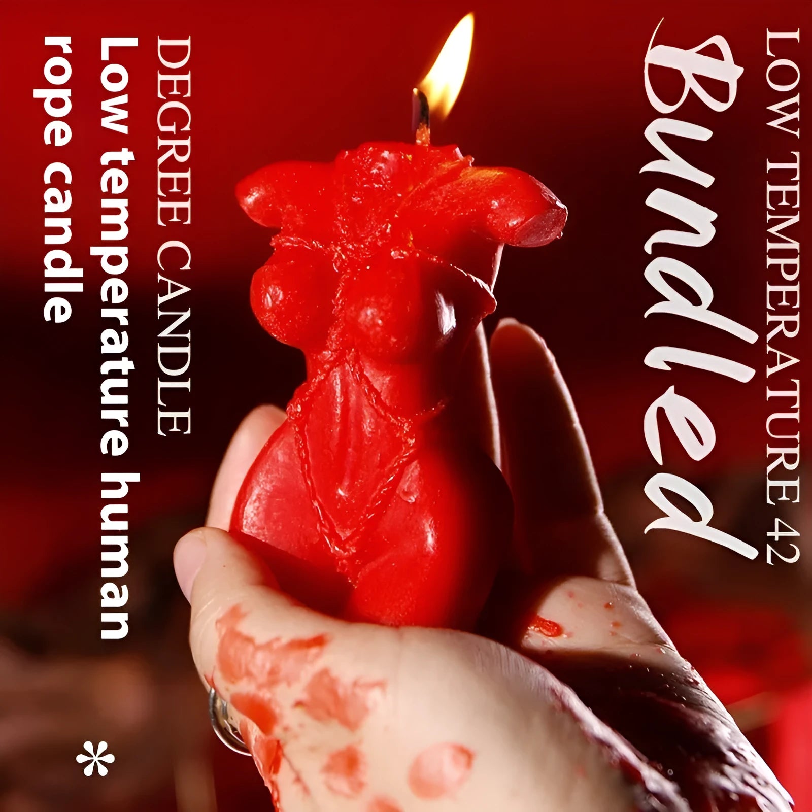 Low temperature soy wax candle in smoked fragrance style showing rose red colour option