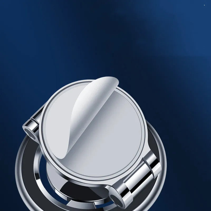Car magnetic phone holder with 360 degree rotation on instrument panel in black or silver