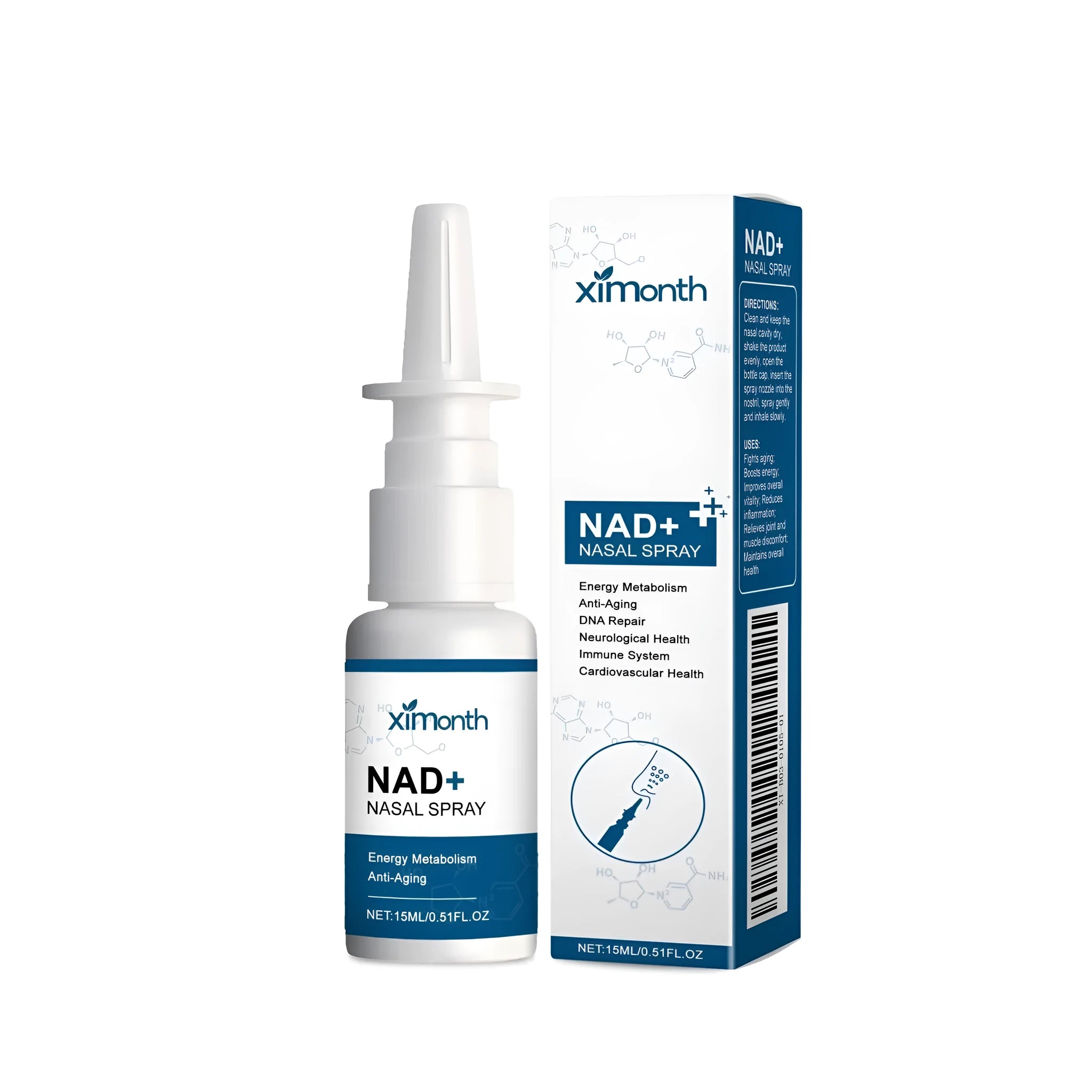 15ml herbal nasal spray bottle with calendula and mint extracts for nasal moisturising