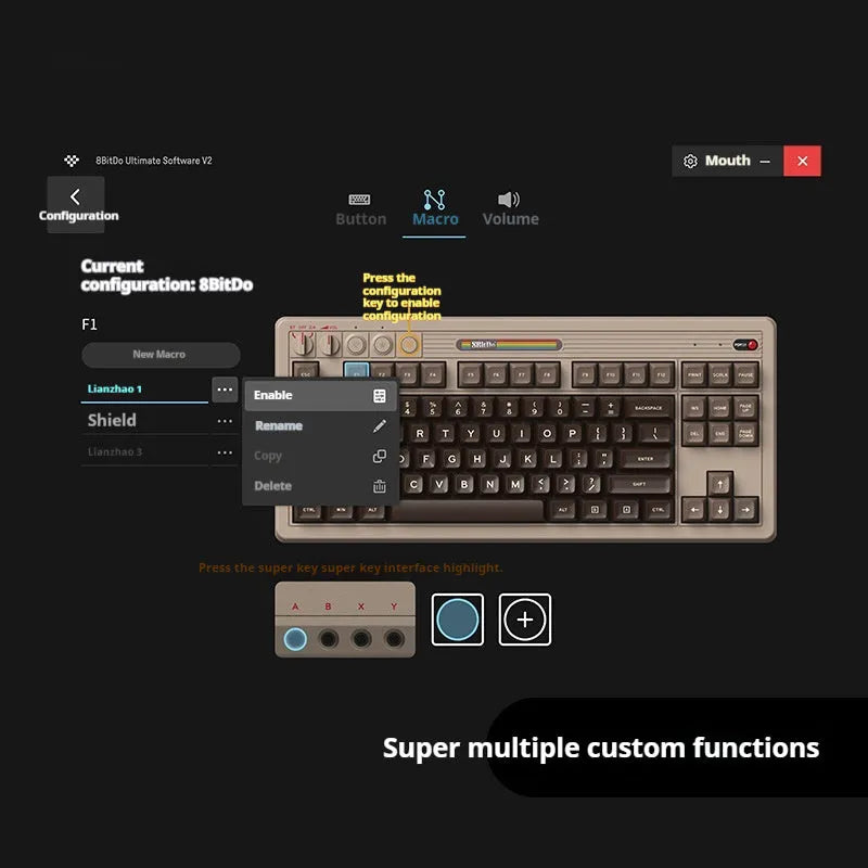 Retro87 C64 wireless mechanical gaming keyboard with Bluetooth connectivity and 87 keys