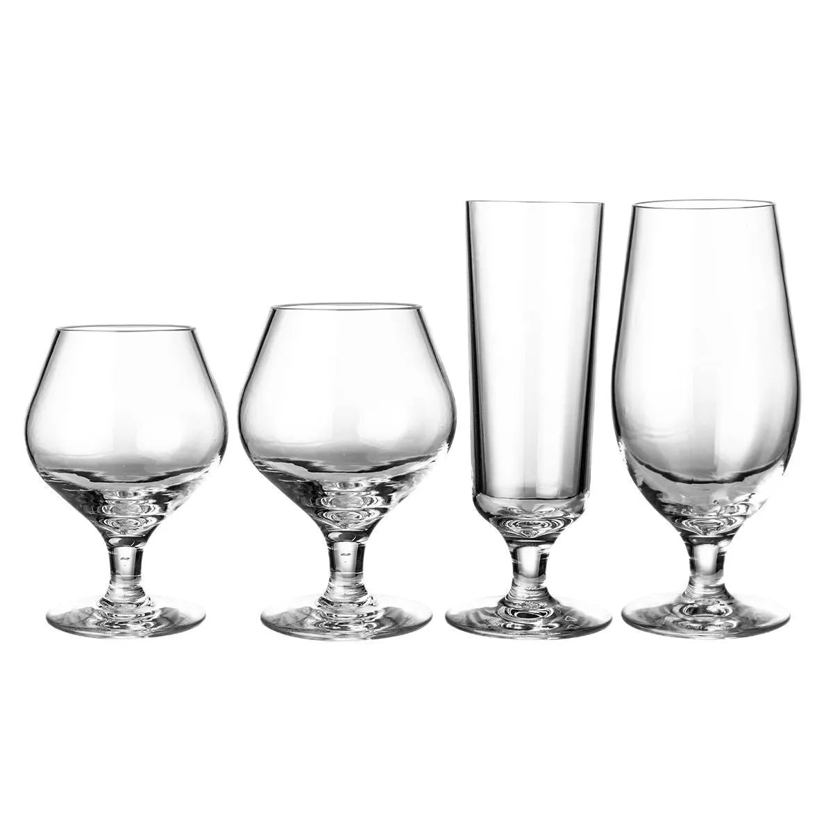 Clear acrylic wine bottle tumbler for party catering, available in 300ml and 550ml sizes.