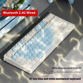 Office Game wireless Bluetooth mechanical keyboard in multiple colour options showing 87-key and 108-key layouts