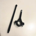 Cycling handlebar flag pole with small square polyester flag attached to plastic pole