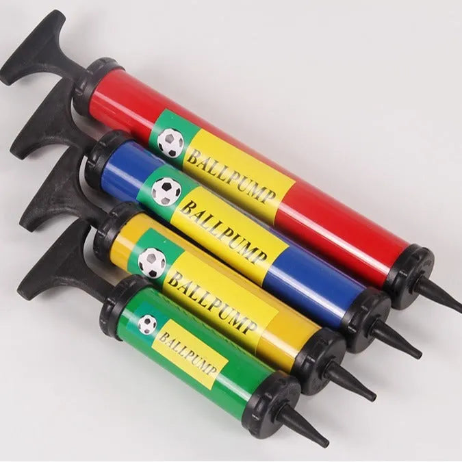 Manual plastic air pump for basketball volleyball football inflation, 20-32cm length in mixed colours