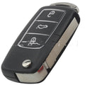 Volkswagen Jetta Golf replacement key shell in five colour options showing plastic and metal construction